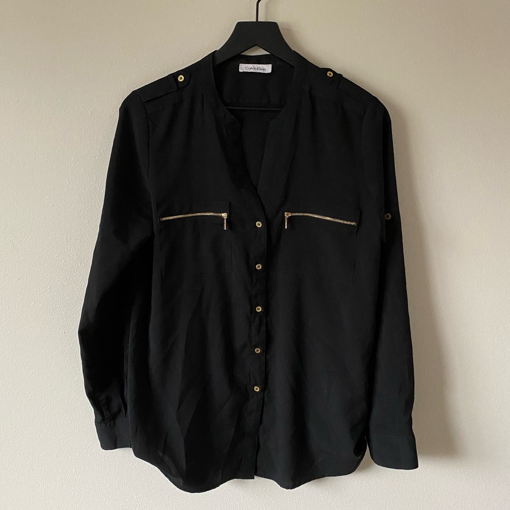 Gold Button Calvin Klein top